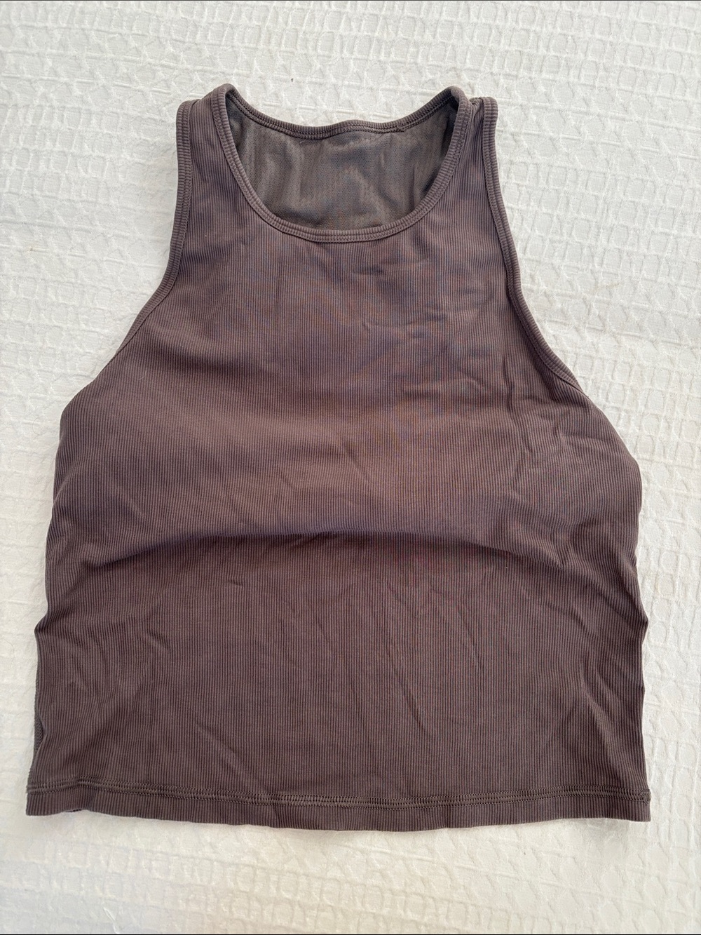 Vuori Ribbed Tank Top - Brown M